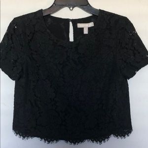 Banana Republic Black Lace Crop Top